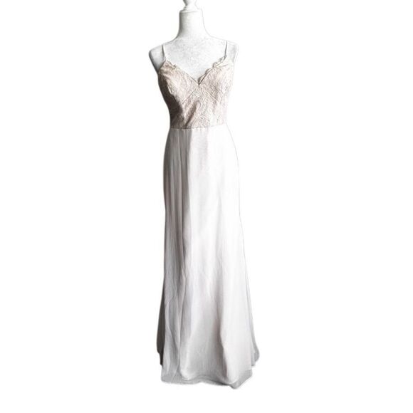 Hayley Paige Occasions Dresses & Skirts - Hayley Paige Cream Formal Dress Chiffon Lace SZ 10 NWT